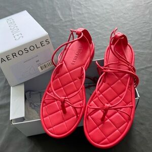 Aerosoles Red strappy flat sandals 8